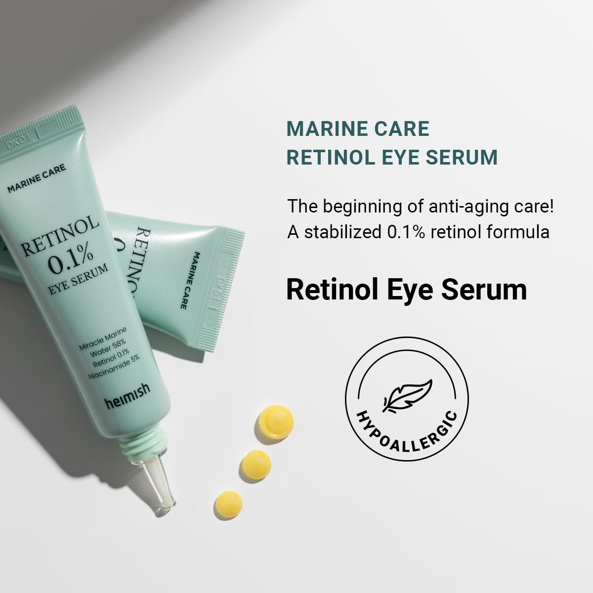 Foto 2 | Sérum Para Ojos Heimish Marine Care Retinol 0 1% Antienvejecimiento 30 Ml - Venta Internacional.