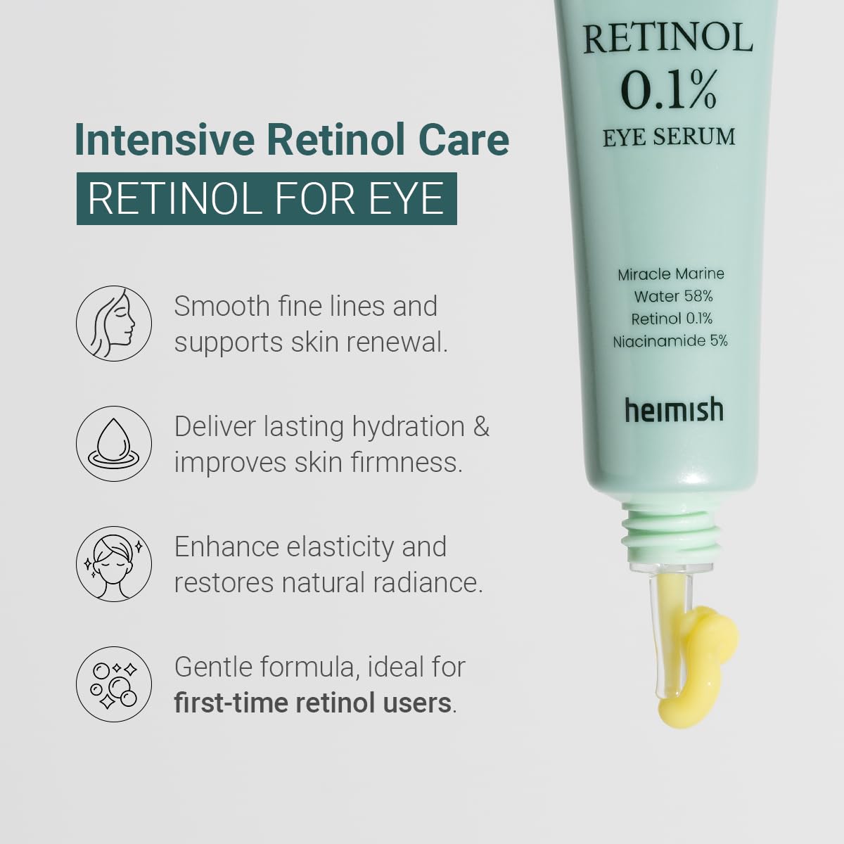 Foto 4 pulgar | Sérum Para Ojos Heimish Marine Care Retinol 0 1% Antienvejecimiento 30 Ml - Venta Internacional.