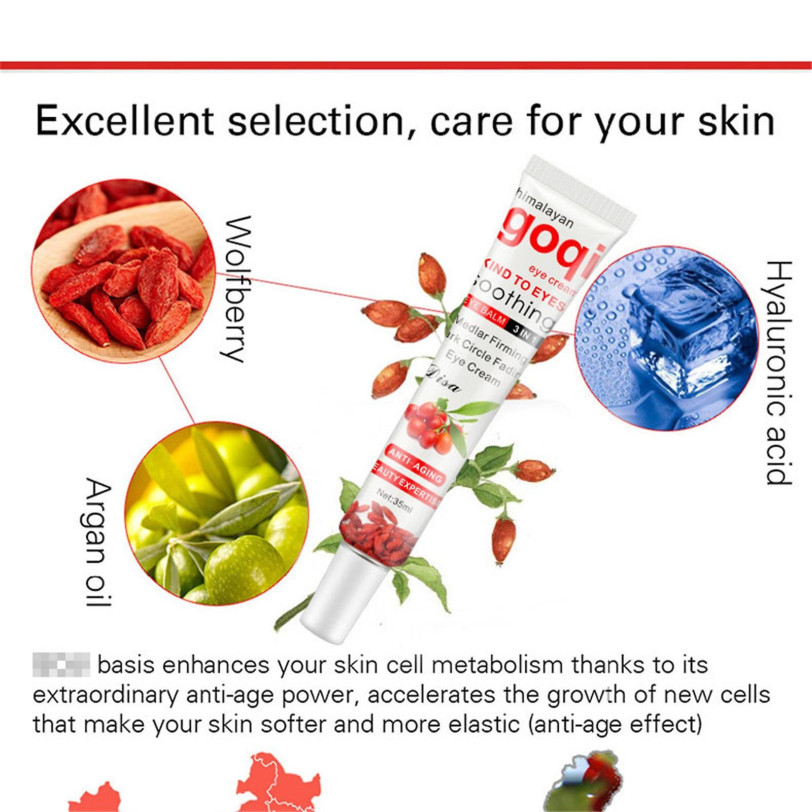 Foto 3 pulgar | Crema De Ojos Huoguo Goji Berry Que Atenúa Las Ojeras 30 Ml - Venta Internacional.