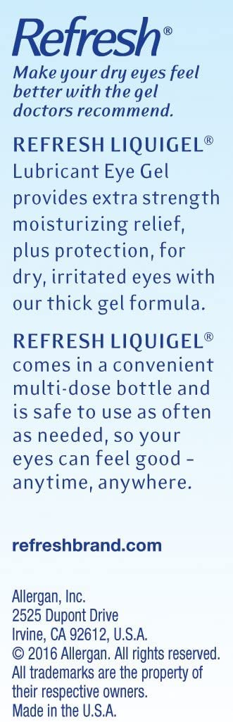 Foto 4 pulgar | Gel Lubricante Y Calmante Eye Drops Refresh Liquigel 15 Ml X5 - Venta Internacional.