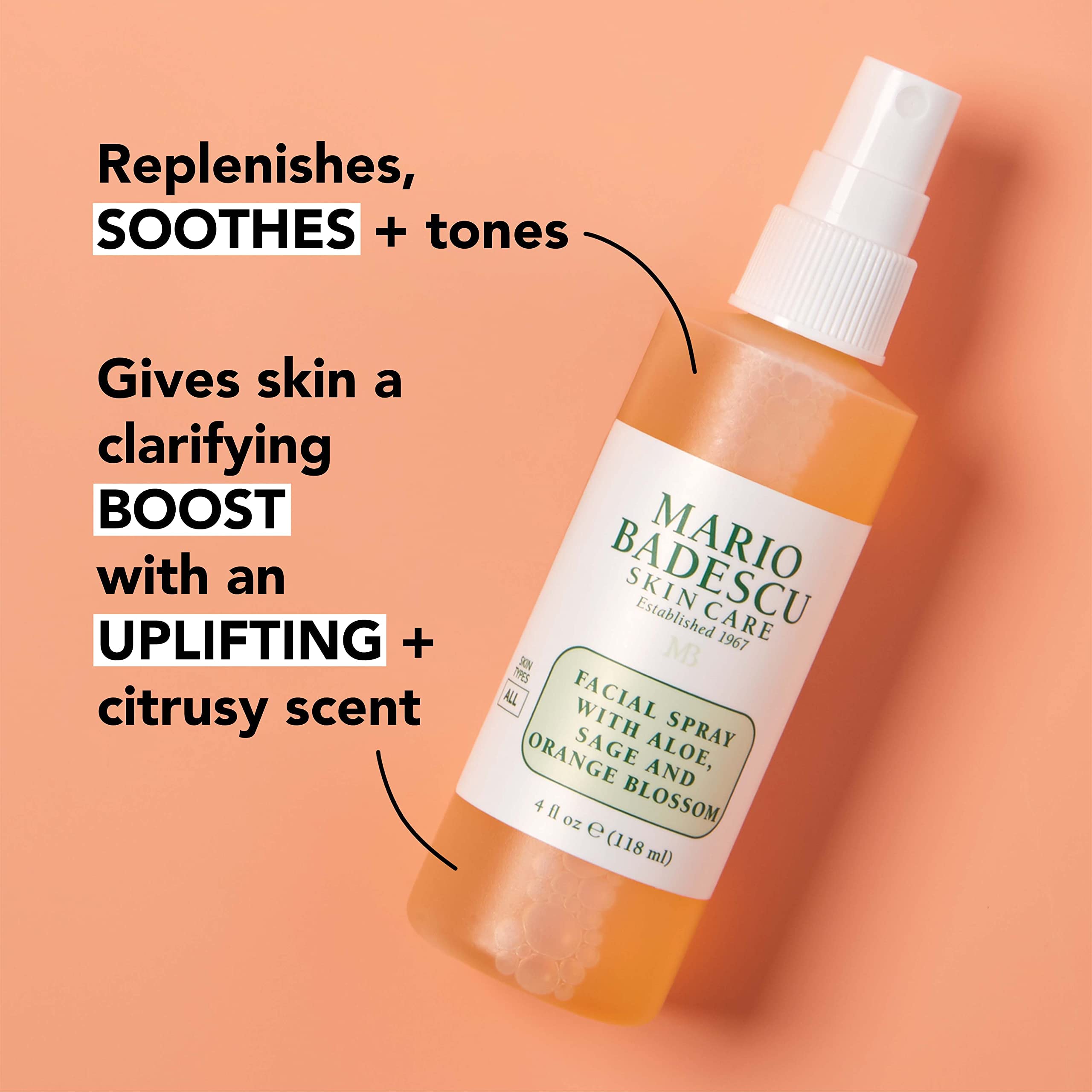 Foto 4 pulgar | Spray Facial Mario Badescu De Aloe, Salvia Y Naranja 240 Ml - Venta Internacional.