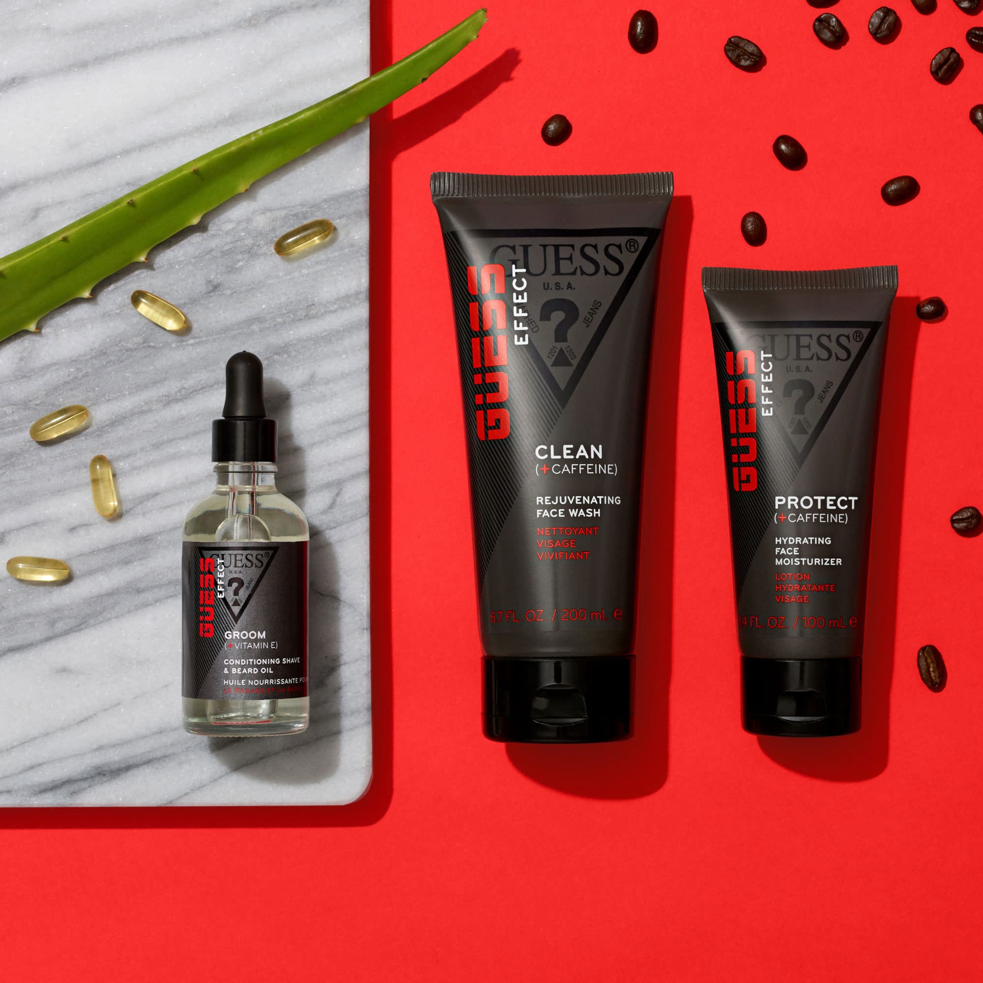Foto 4 pulgar | Jabón Facial Guess Effect Grooming Clean Con Cafeína 200 Ml Para Hombres - Venta Internacional.