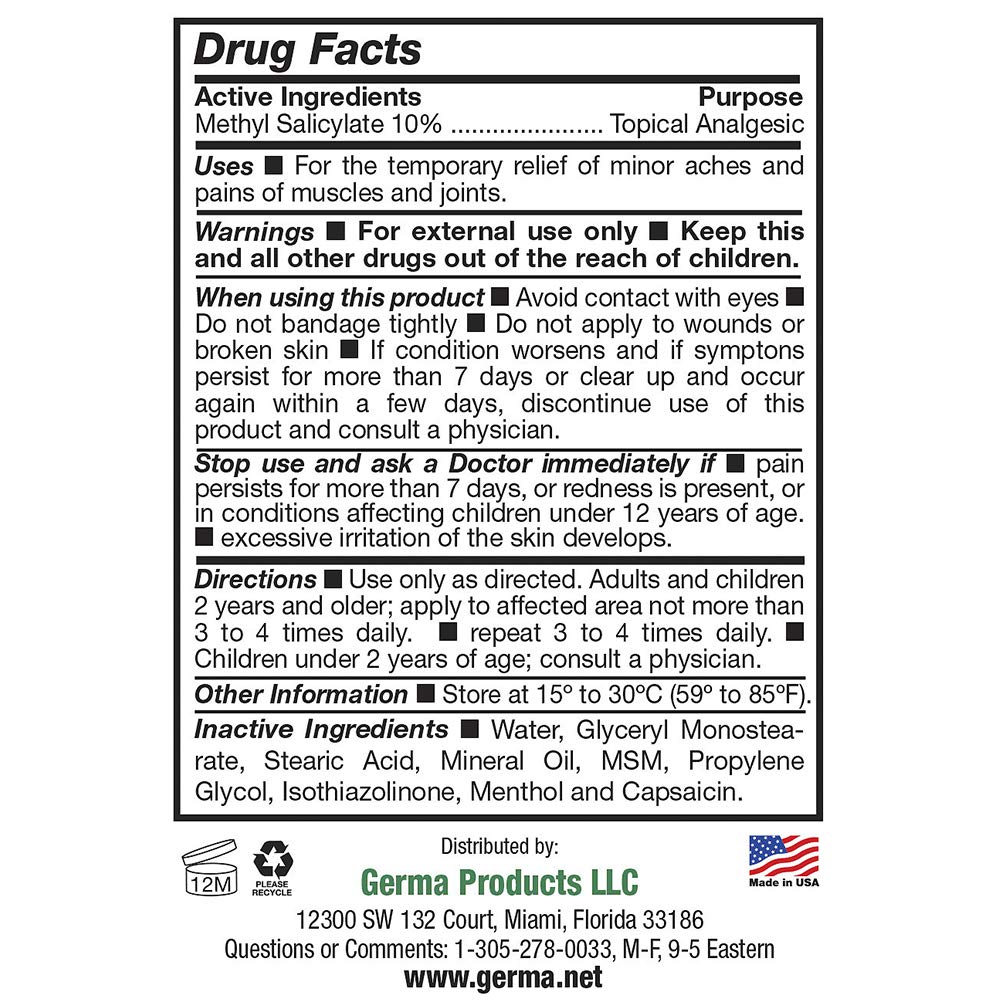 Foto 3 pulgar | Crema Analgésica Germa Ubre Plus Con Extracto De Chile 180 Ml - Venta Internacional.