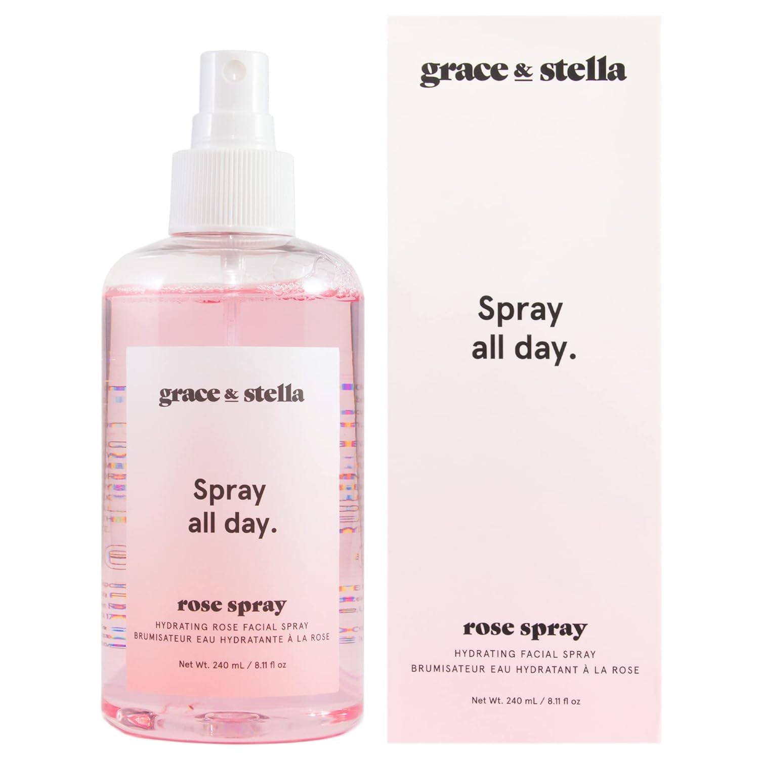 Foto 2 pulgar | Spray Facial Grace & Stella, Galardonado Con El Premio, Agua De Rosas, 240 Ml - Venta Internacional.