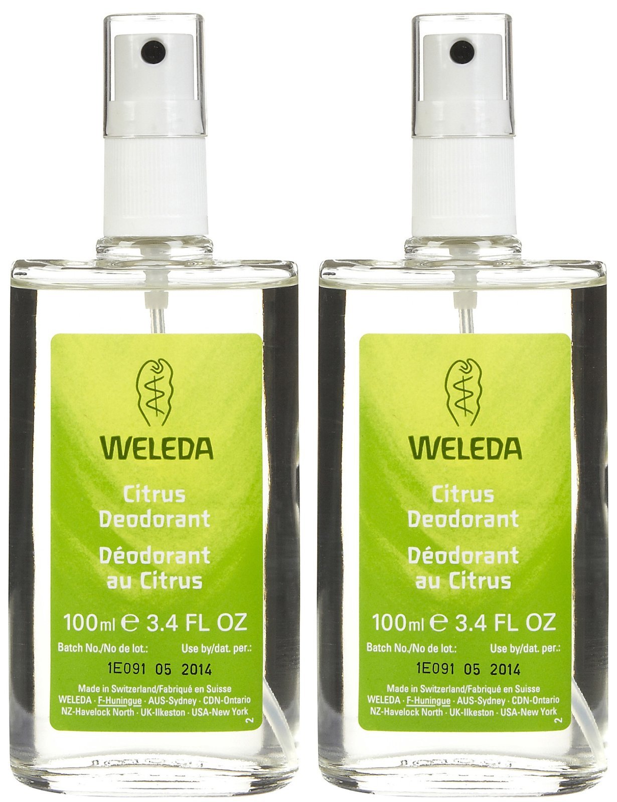 Foto 2 pulgar | Desodorante En Aerosol Weleda Refreshing Citrus, 100 Ml (paquete De 2) - Venta Internacional.