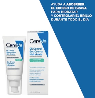 Foto 3 | Cerave Gel Crema Hidratante Oil Control 52ml | Piel Grasa O Mixta | Matificante Sin Brillo Facial
