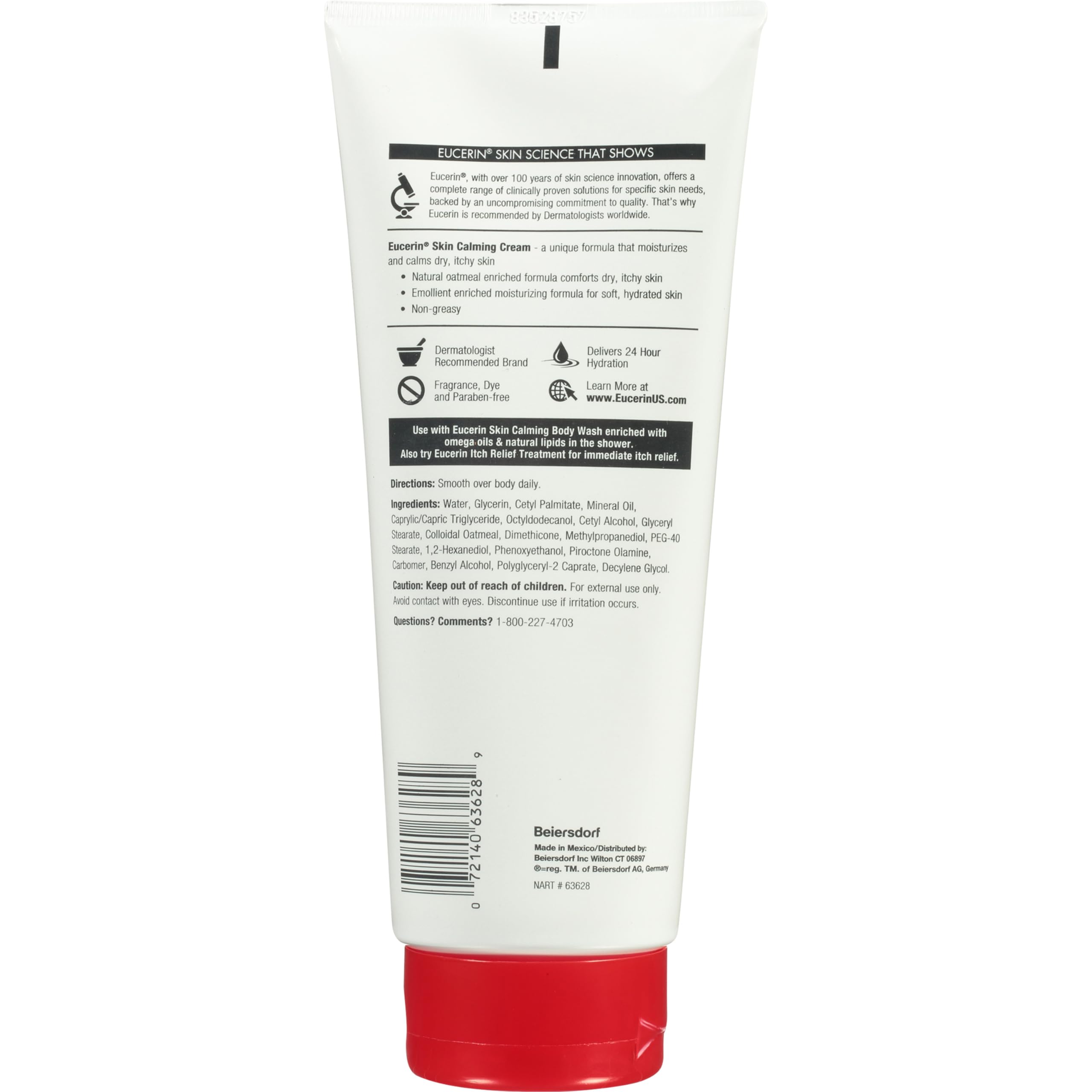 Foto 8 pulgar | Loción Eucerin Crema Calmante Para Piel, 414 Ml, Para Piel Seca Y Con Picazón - Venta Internacional.