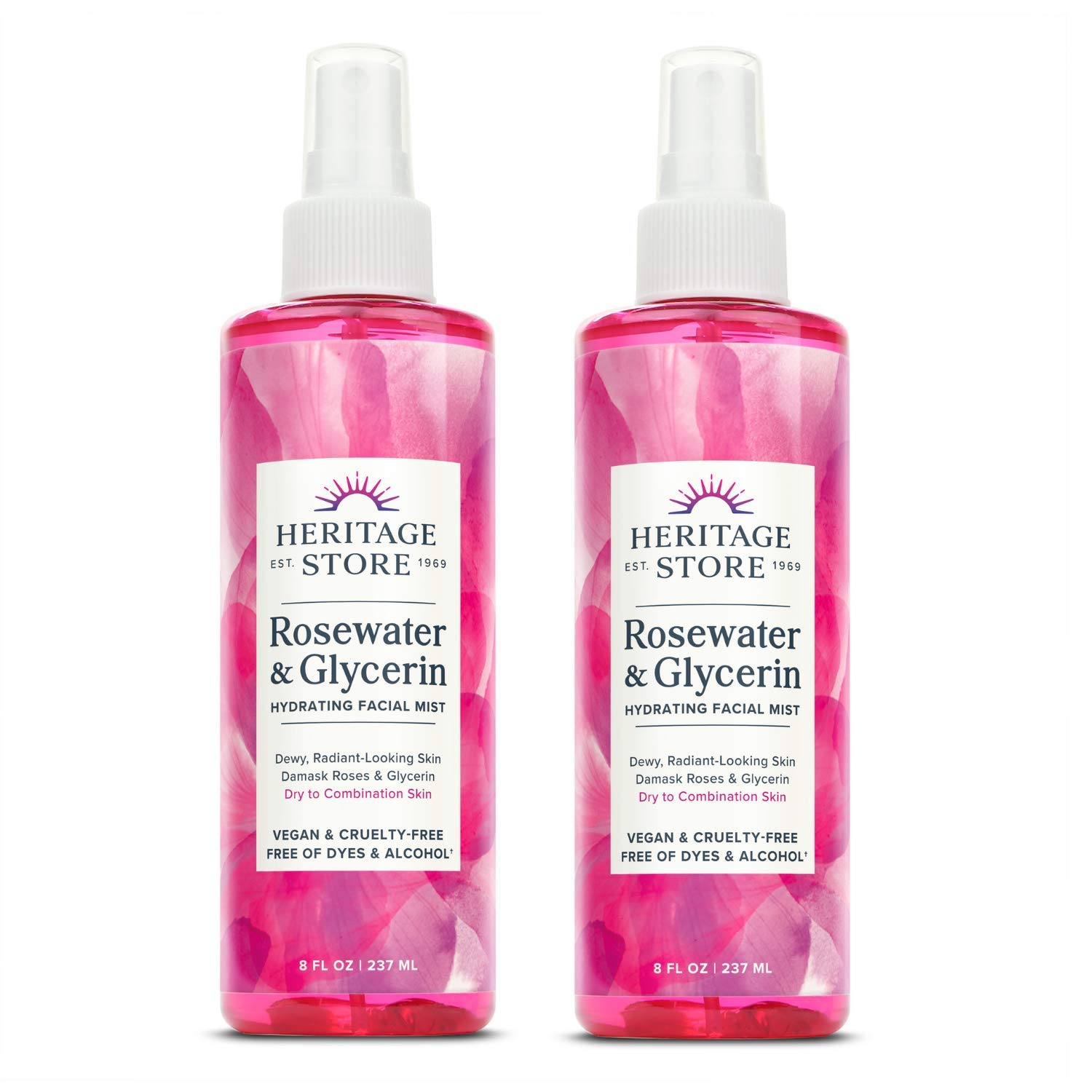 Foto 2 pulgar | Bruma Facial Heritage Store Agua De Rosas Y Glicerina, 240 Ml, Paquete De 2 - Venta Internacional.