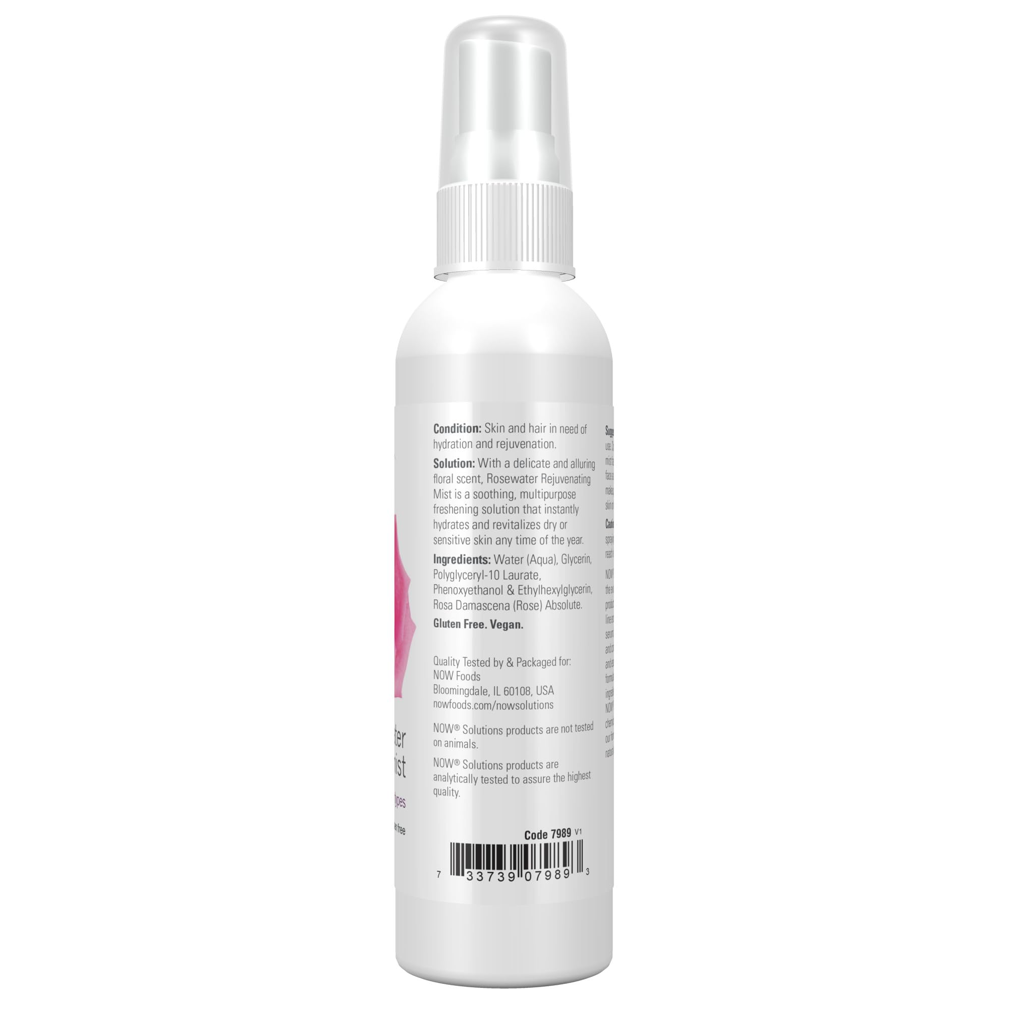 Foto 3 pulgar | Bruma Rejuvenecedora Now Foods Solutions Rosewater 120 Ml - Venta Internacional.
