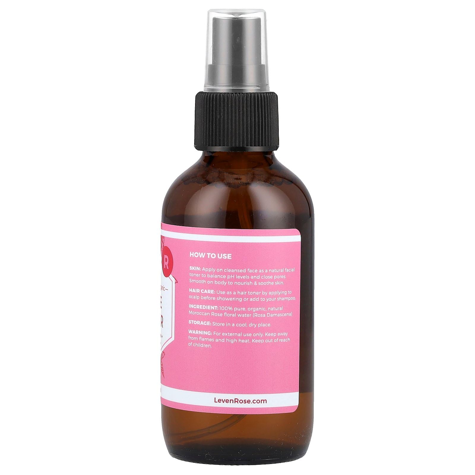 Foto 3 pulgar | Agua De Rosas Leven Rose 100% Pura Y Orgánica, 118 Ml - Venta Internacional.
