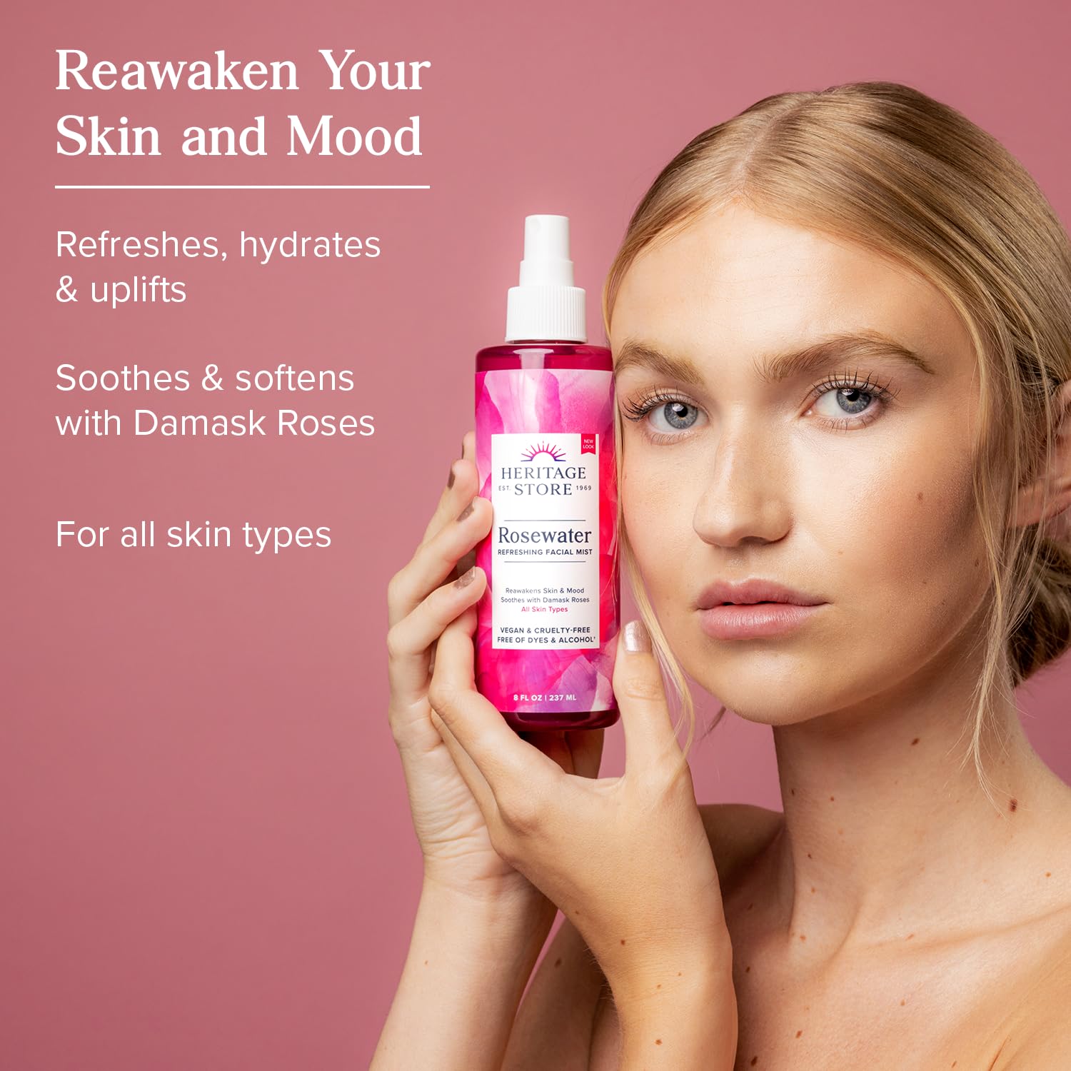 Foto 3 pulgar | Bruma Facial Heritage Store Rosewater Con Rosa De Damasco 240 Ml - Venta Internacional.