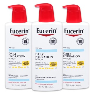 Foto 1 | Loción Corporal Eucerin Daily Hydration Spf 15 500 Ml (paquete De 3) - Venta Internacional.