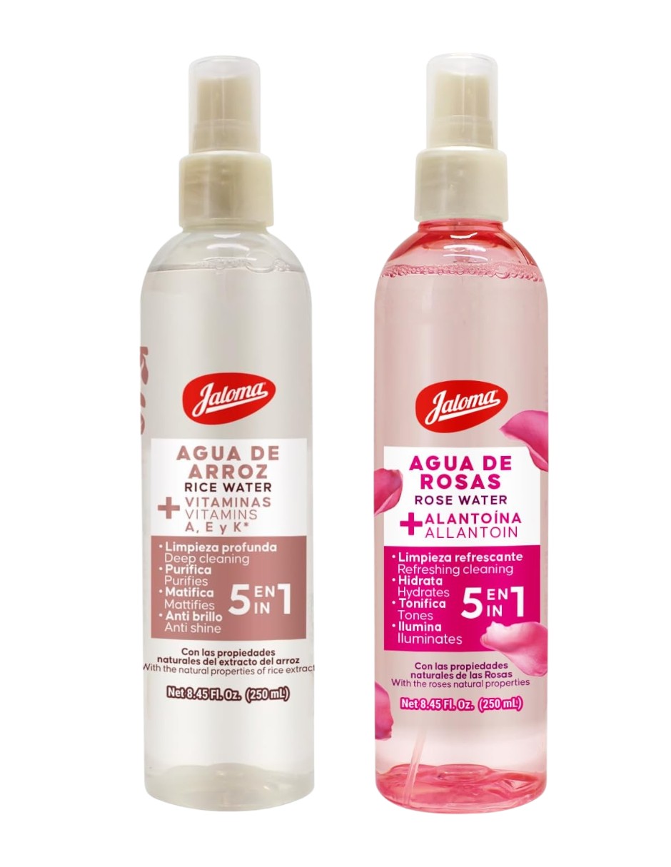 Foto 3 pulgar | Jaloma Duo Pack Agua De Rosas + Agua De Arroz, Facial 250ml + Gratis Termo Güish De Regalo