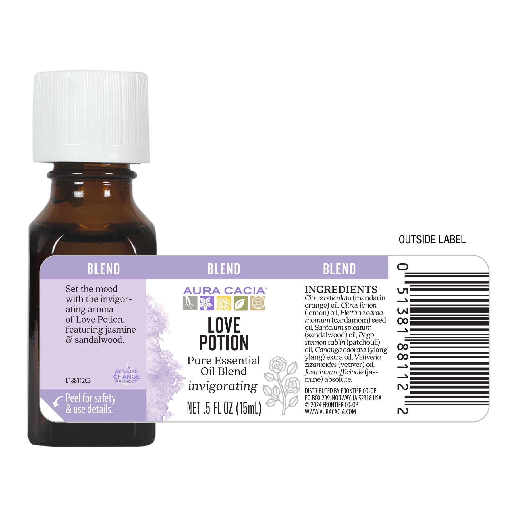 Foto 6 pulgar | Mezcla De Aceites Esenciales Aura Cacia Love Potion 15 Ml - Venta Internacional.