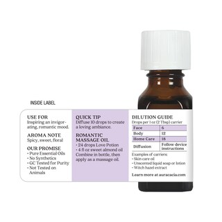 Foto 6 | Mezcla De Aceites Esenciales Aura Cacia Love Potion 15 Ml - Venta Internacional.