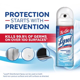 Foto 3 | Spray Desinfectante Lysol To Go Crisp Linen, 44 Ml, Paquete De 4 Unidades - Venta Internacional.