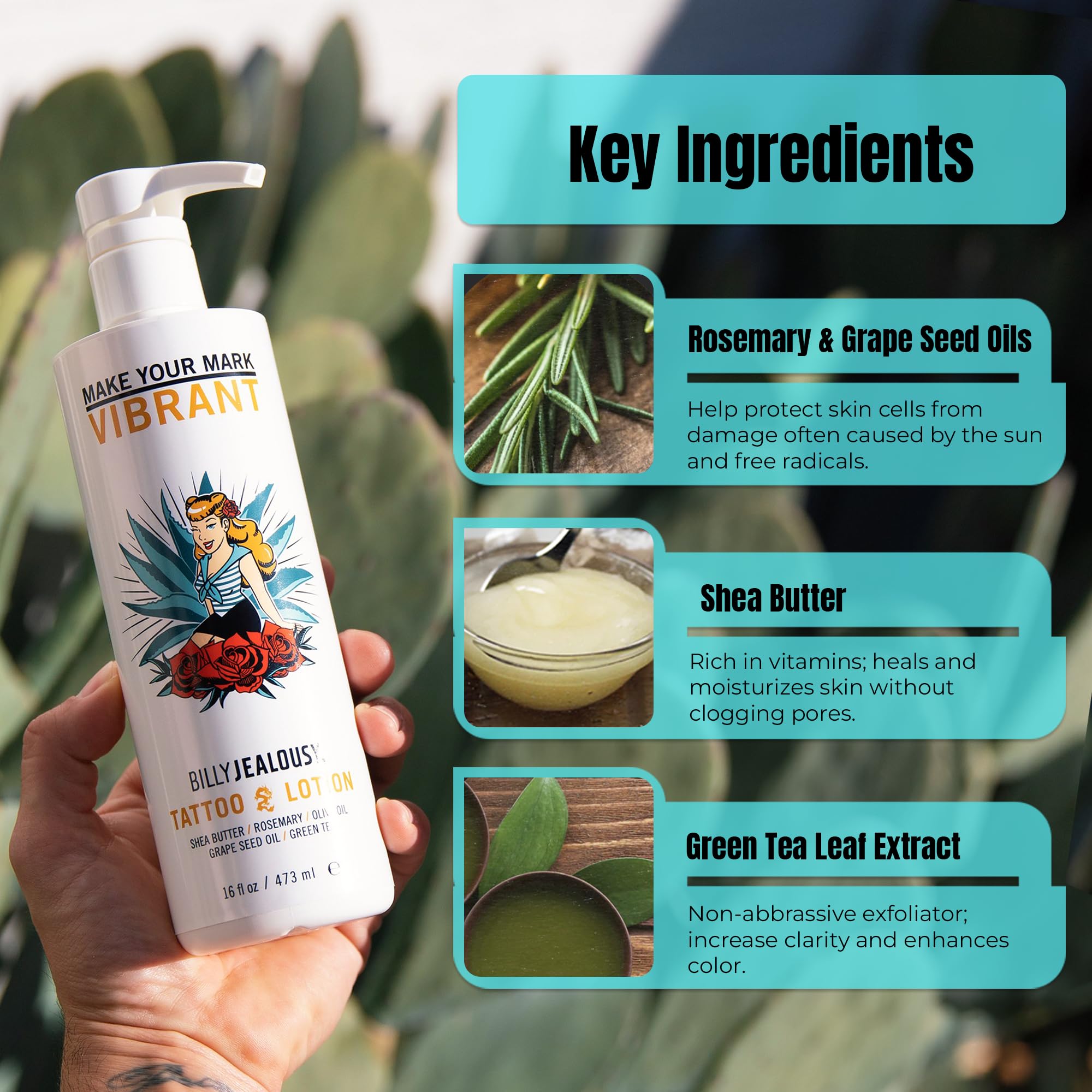 Foto 2 | Loción Para Tatuajes Billy Jealousy Tattoo Aftercare 473 Ml - Venta Internacional.