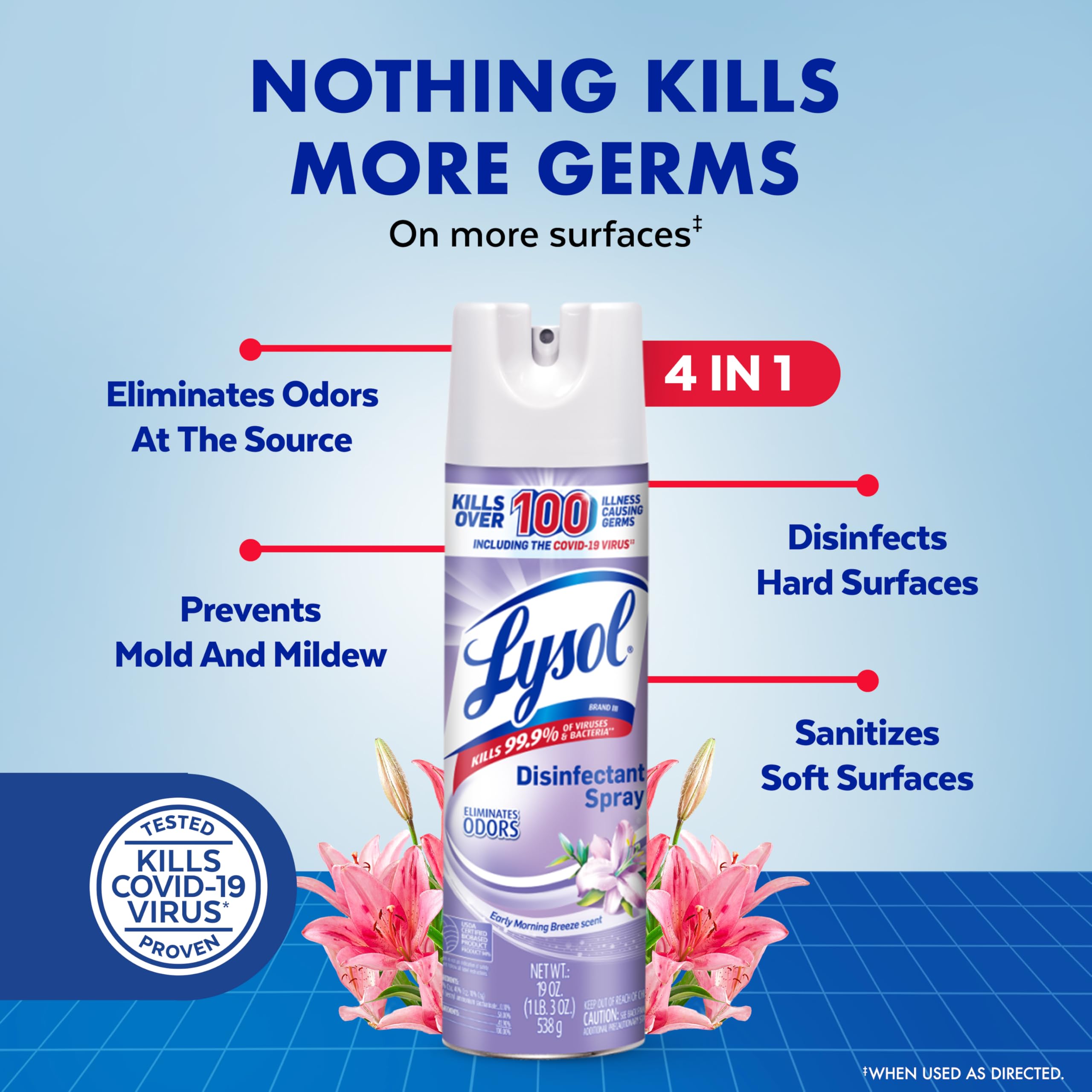 Foto 4 pulgar | Spray Desinfectante Lysol Sanitizante Antibacteriano 560 Ml X2 - Venta Internacional.