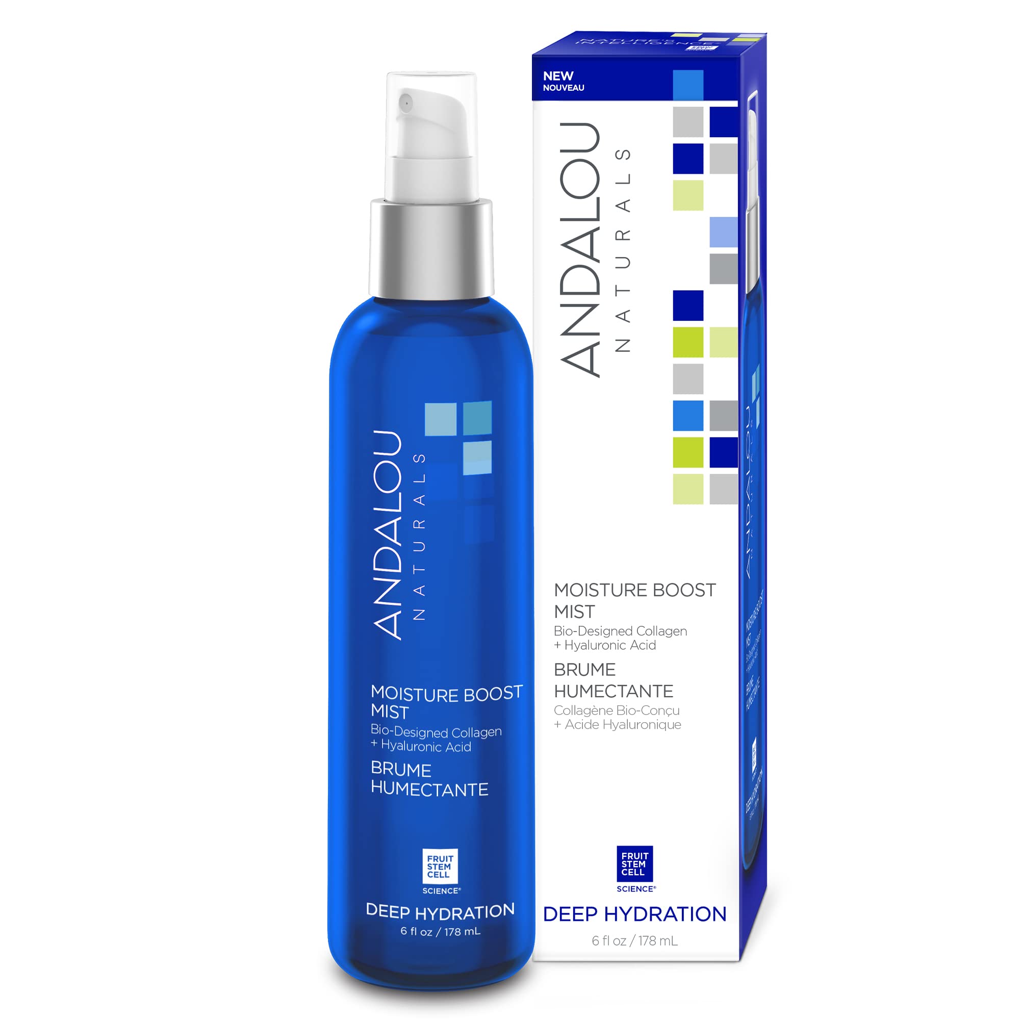 Face Mist Andalou Naturals Moisture Boost Con Ácido Hialurónico - Venta Internacional.