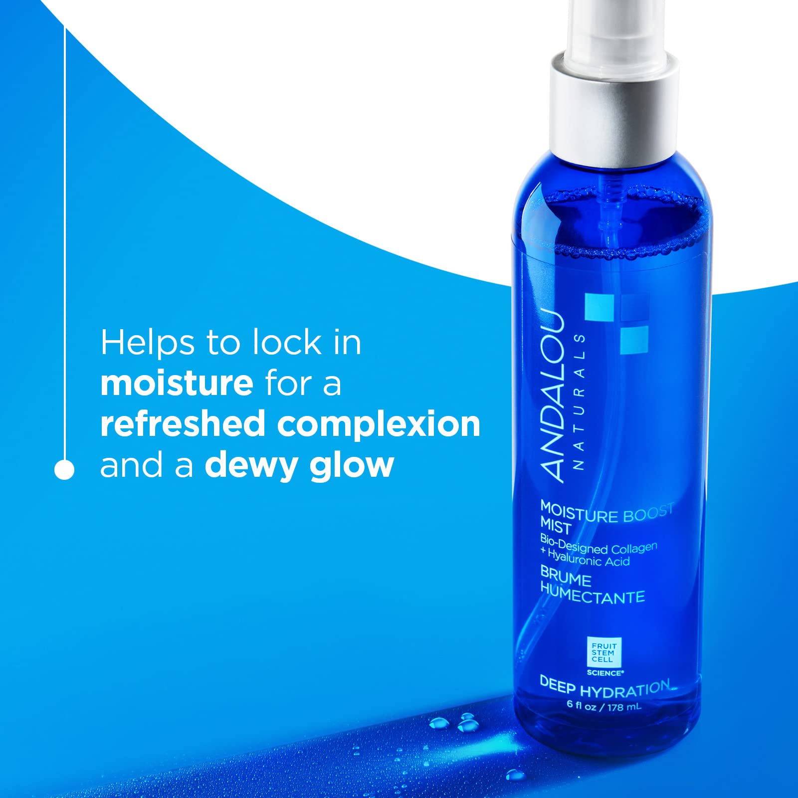 Foto 2 | Face Mist Andalou Naturals Moisture Boost Con Ácido Hialurónico - Venta Internacional.