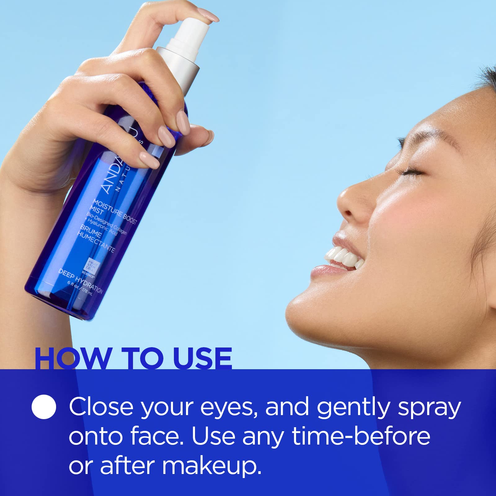 Foto 5 pulgar | Face Mist Andalou Naturals Moisture Boost Con Ácido Hialurónico - Venta Internacional.