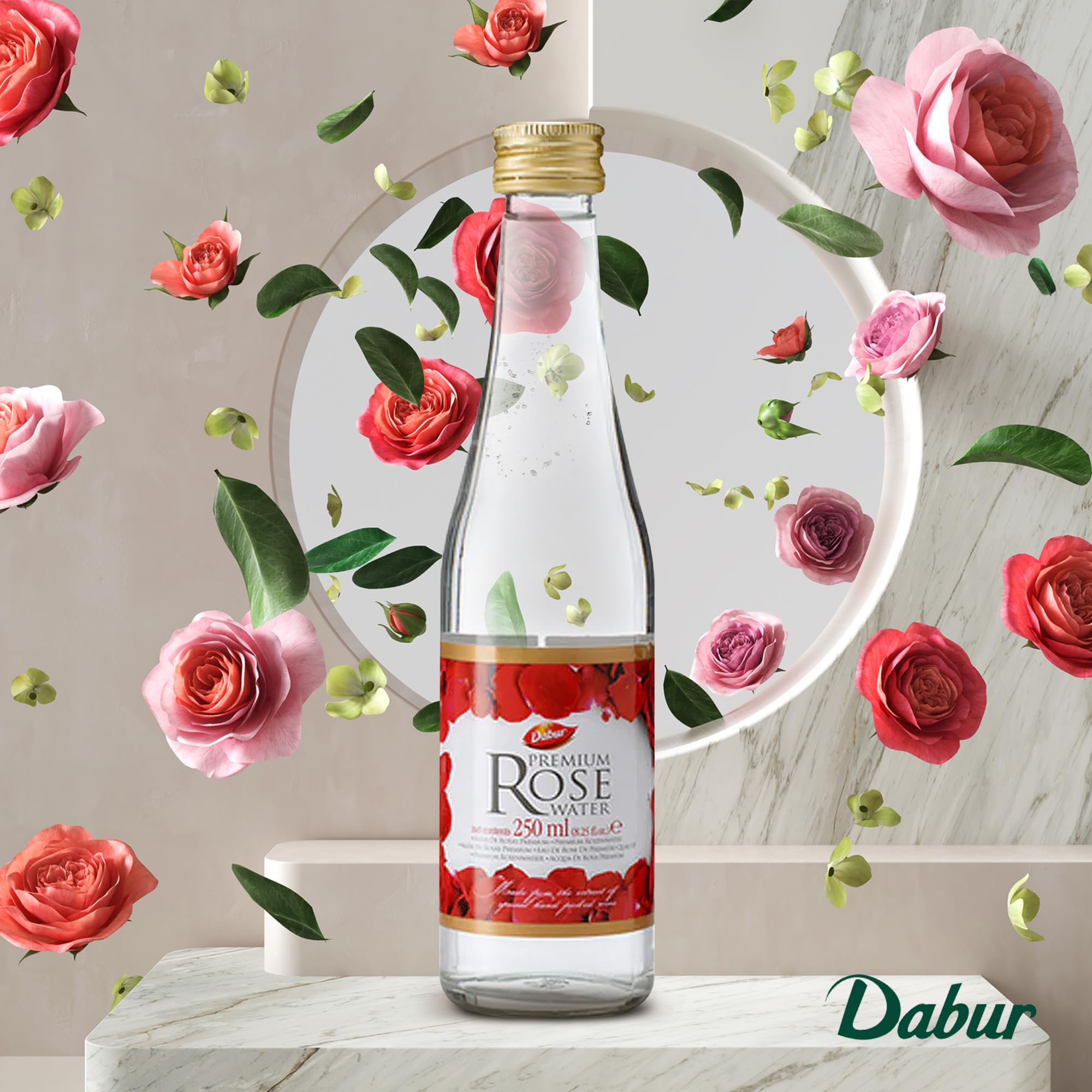 Foto 7 | Elixir Aromático Dabur De Agua De Rosas, 250 Ml, Para Cocinar Y Para La Piel - Venta Internacional.