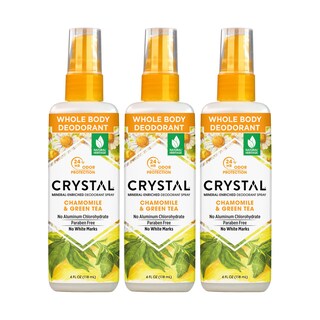 Foto 1 | Desodorante Crystal Essence En Aerosol Con Manzanilla Y Té Verde, 118 Ml, Paquete De 3 - Venta Internacional.