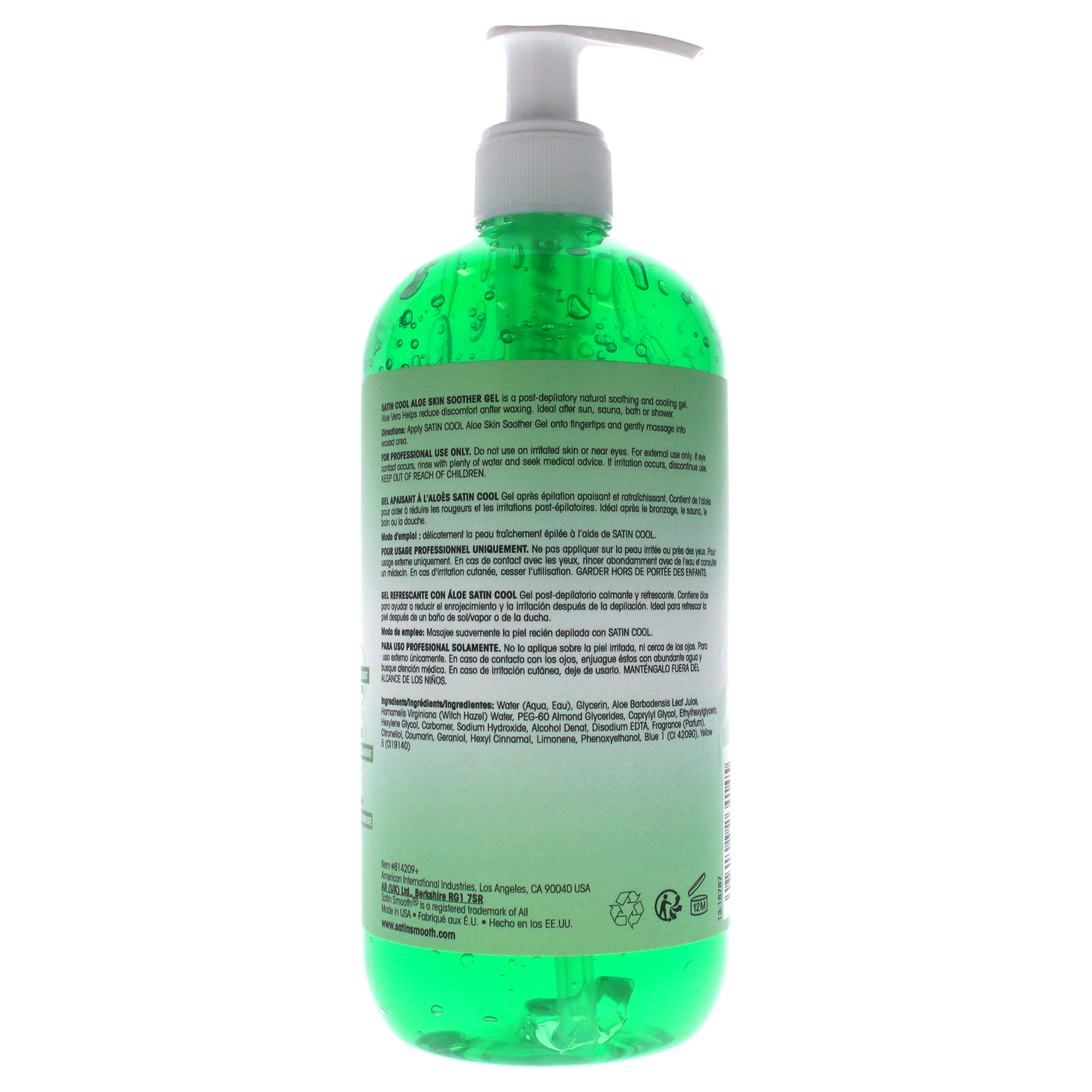 Foto 4 pulgar | Gel Para Piel Cool Aloe De Satin Smooth - Venta Internacional.