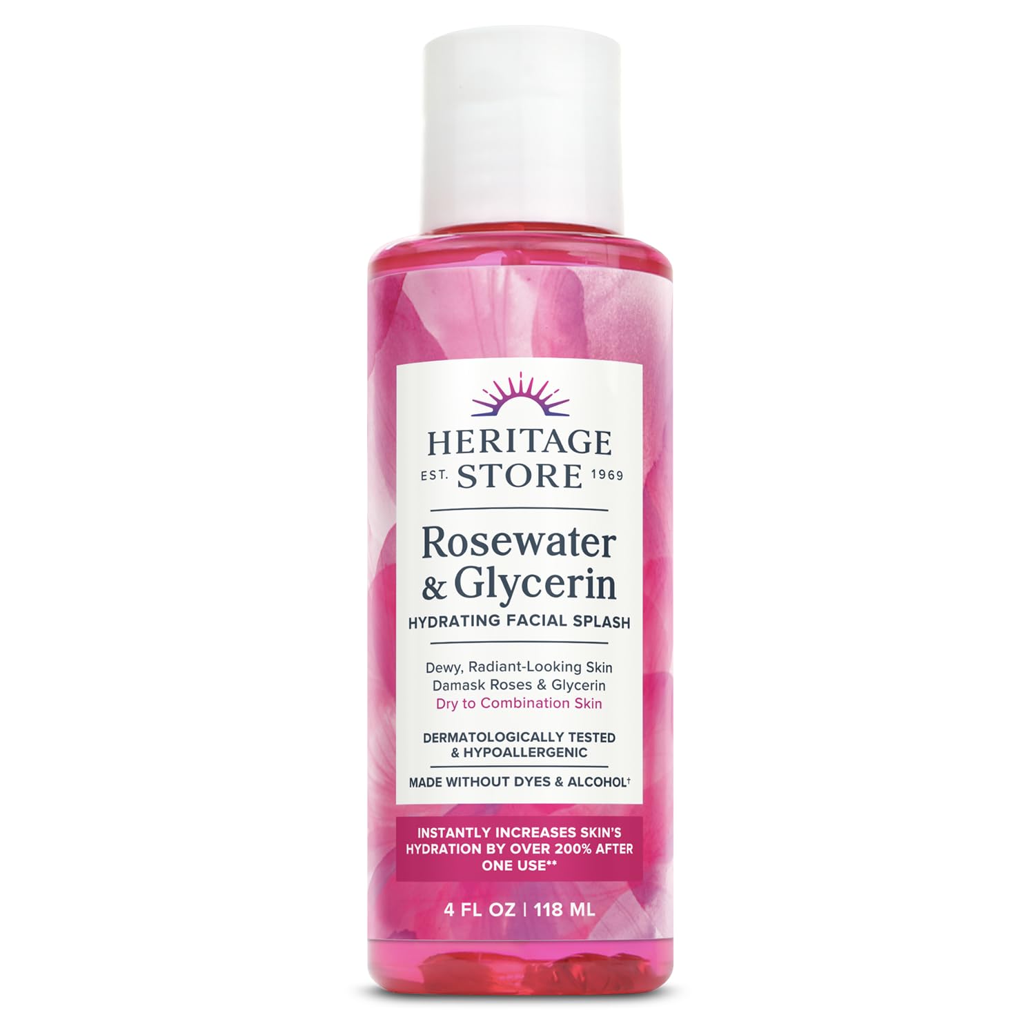 Facial Splash Heritage Store Agua De Rosas Y Glicerina 120 Ml - Venta Internacional.