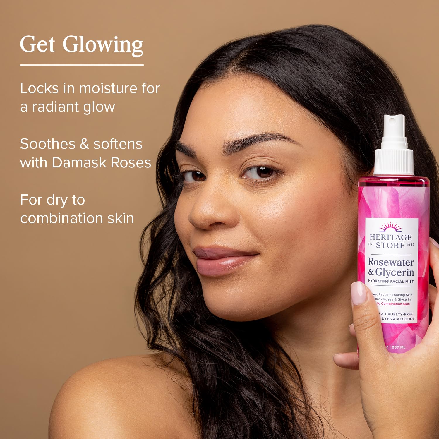 Foto 3 pulgar | Bruma Facial Heritage Store Agua De Rosas Y Glicerina 120 Ml - Venta Internacional.