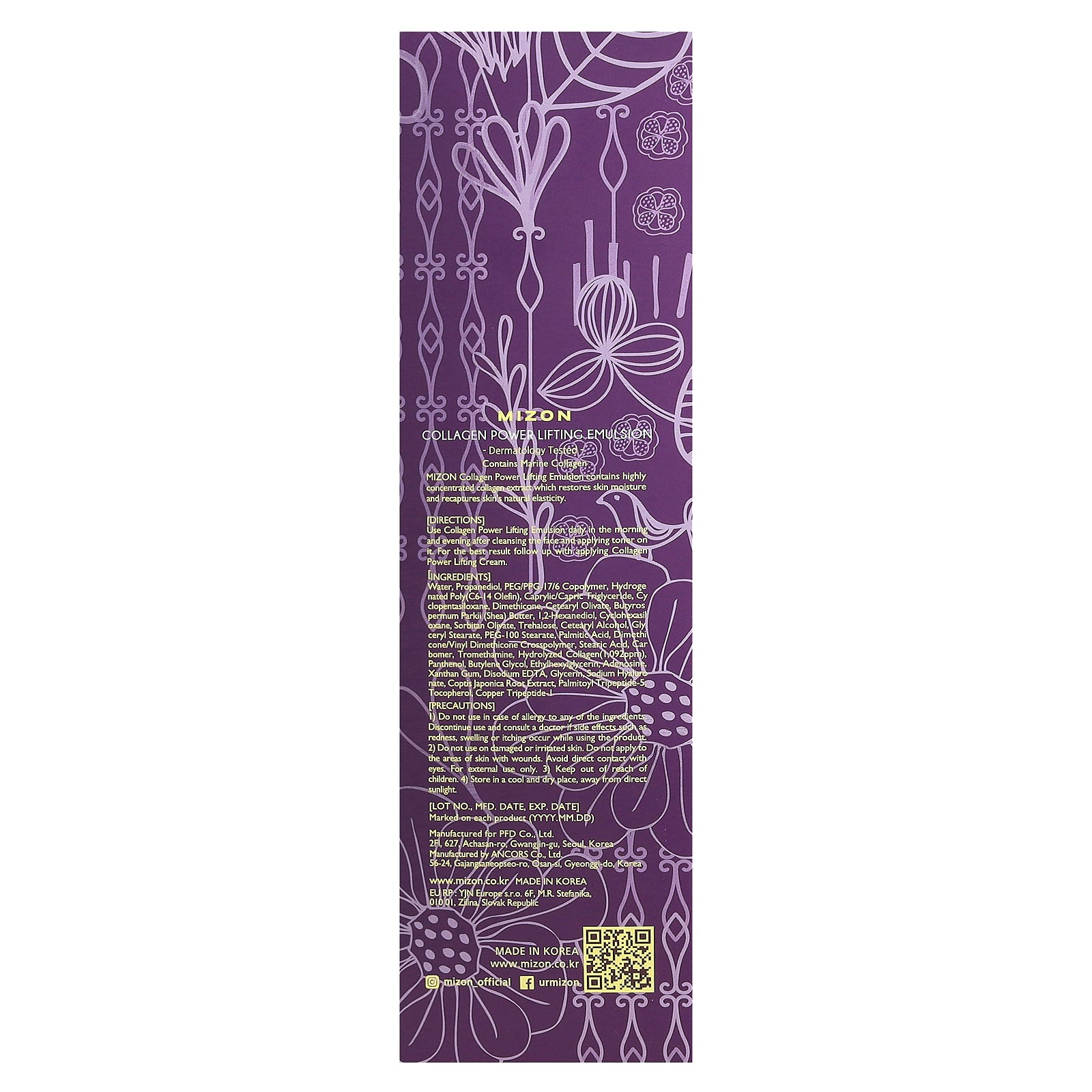 Foto 3 | Emulsión Mizon Collagen Power Lifting 120 Ml - Venta Internacional.