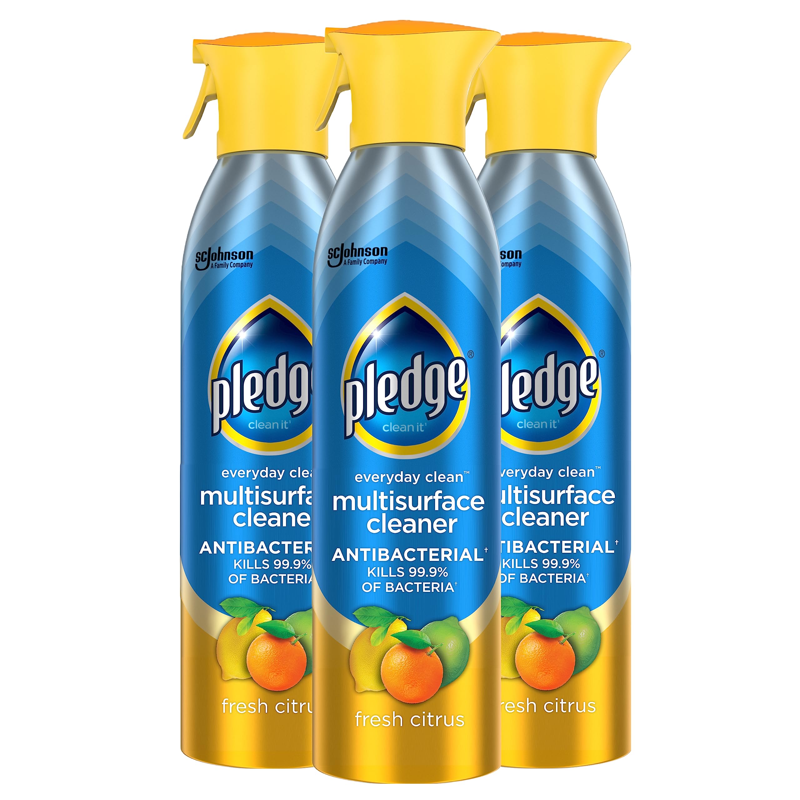 Aerosol Antibacteriano Doméstico Pledge Fresh Citrus  300 Ml X 3 - Venta Internacional.