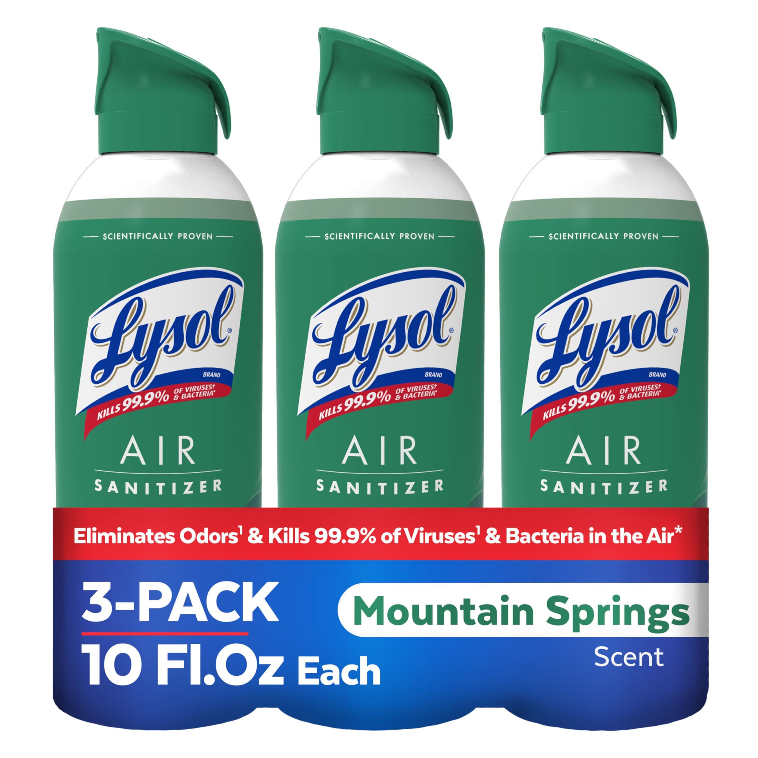 Spray Desinfectante De Aire Lysol Mountain Spring Scent 300 Ml X3 - Venta Internacional.