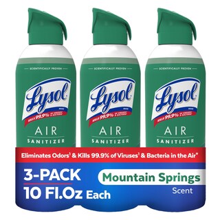 Foto 1 | Spray Desinfectante De Aire Lysol Mountain Spring Scent 300 Ml X3 - Venta Internacional.