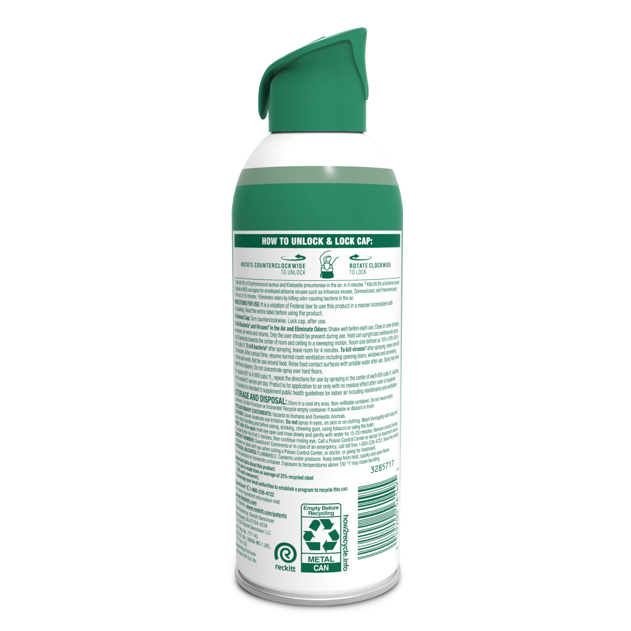 Foto 6 pulgar | Spray Desinfectante De Aire Lysol Mountain Spring Scent 300 Ml X3 - Venta Internacional.