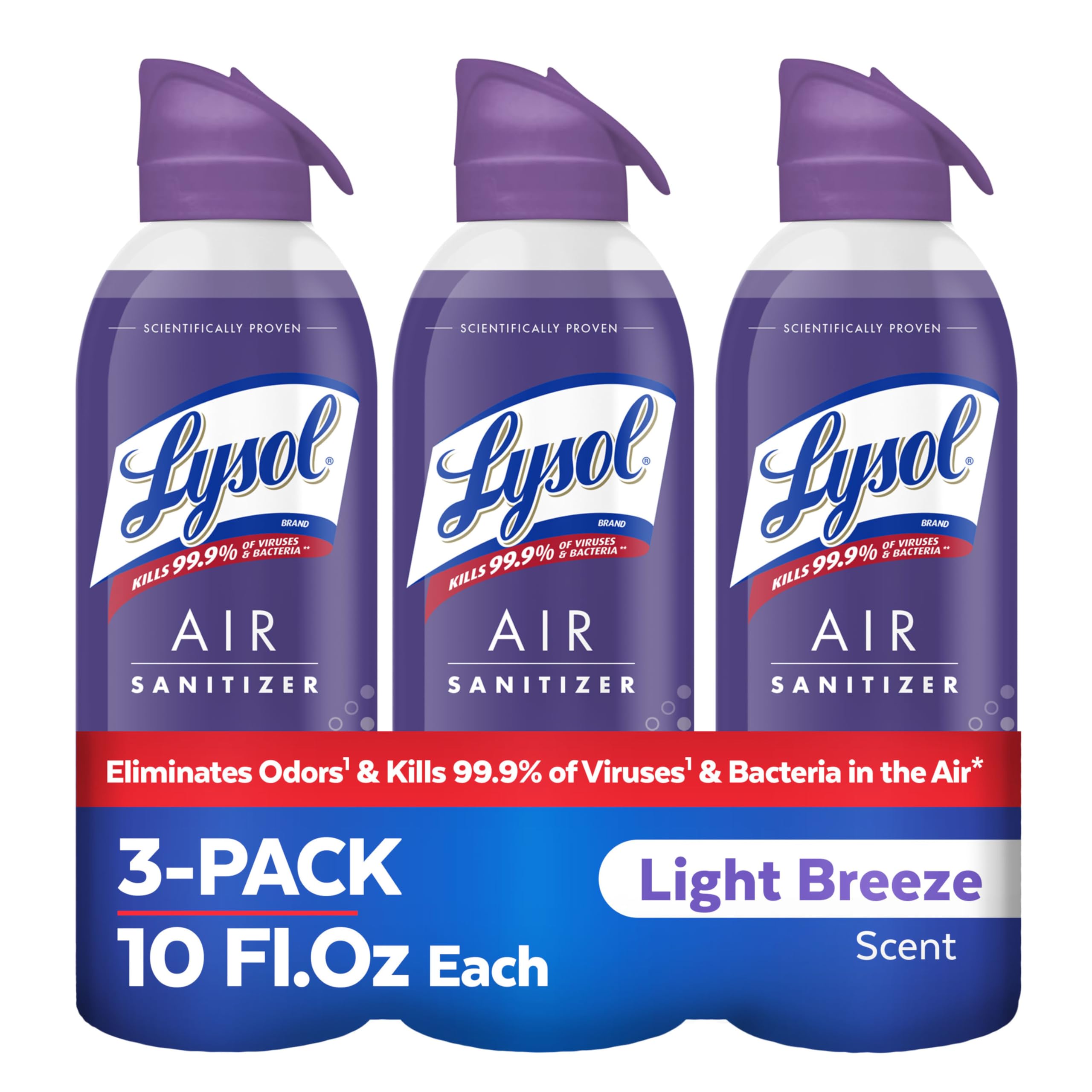 Spray Desinfectante De Aire Lysol Light Breeze Scent 300 Ml (paquete De 3) - Venta Internacional.