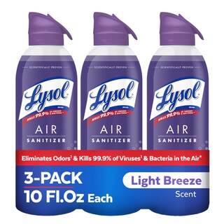 Foto 1 | Spray Desinfectante De Aire Lysol Light Breeze Scent 300 Ml (paquete De 3) - Venta Internacional.