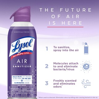 Foto 3 | Spray Desinfectante De Aire Lysol Light Breeze Scent 300 Ml (paquete De 3) - Venta Internacional.