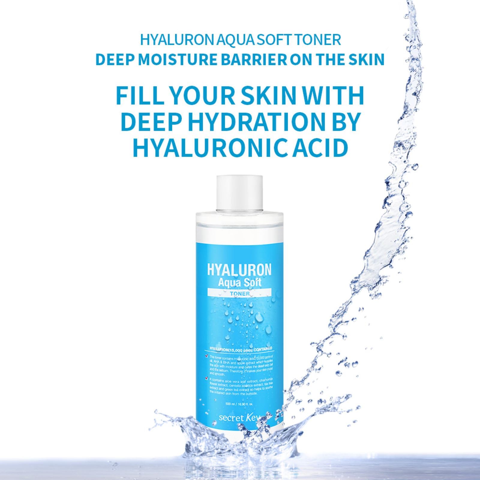 Foto 3 pulgar | Toner Secret Key Hyaluron Aqua 500 Ml Con Ácido Hialurónico - Venta Internacional.