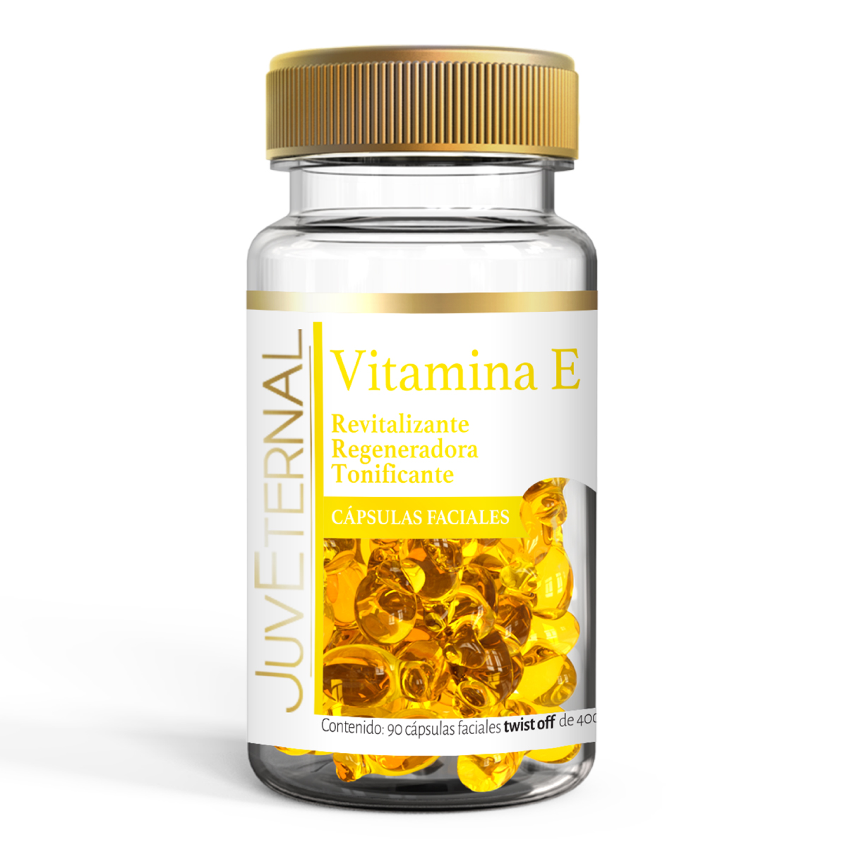 Foto 1 | Cápsulas Faciales de Vitamina E Juveternal 90 Cápsulas Faciales Twist Off 400 mg C/u