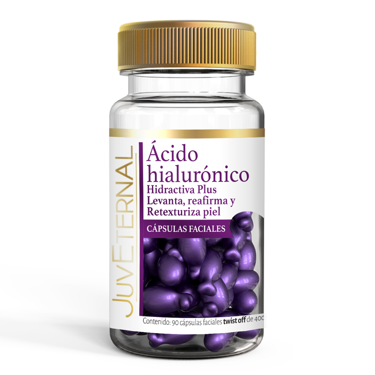 Cápsulas Faciales de Ácido Hialurónico Lovycare 90 Cápsulas Faciales Twist Off  400 Mg C/u