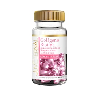 Foto 1 | Cápsulas Faciales de Colágeno y Biotina Juveternal 90 Cápsulas Faciales Twist Off 400 mg c/u