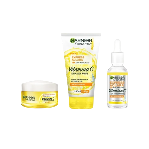 Foto 2 pulgar | Kit Garnier Express Aclara: Serum Crema Gel Con Vitamina C