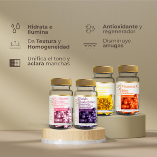 Foto 3 | Cápsulas Faciales JUVETERNAL Colágeno Biotina + Ácido Hialurónico + Vitamina E + Vitamina C Kit 4