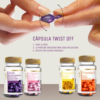 Foto 5 | Cápsulas Faciales JUVETERNAL Colágeno Biotina + Ácido Hialurónico + Vitamina E + Vitamina C Kit 4