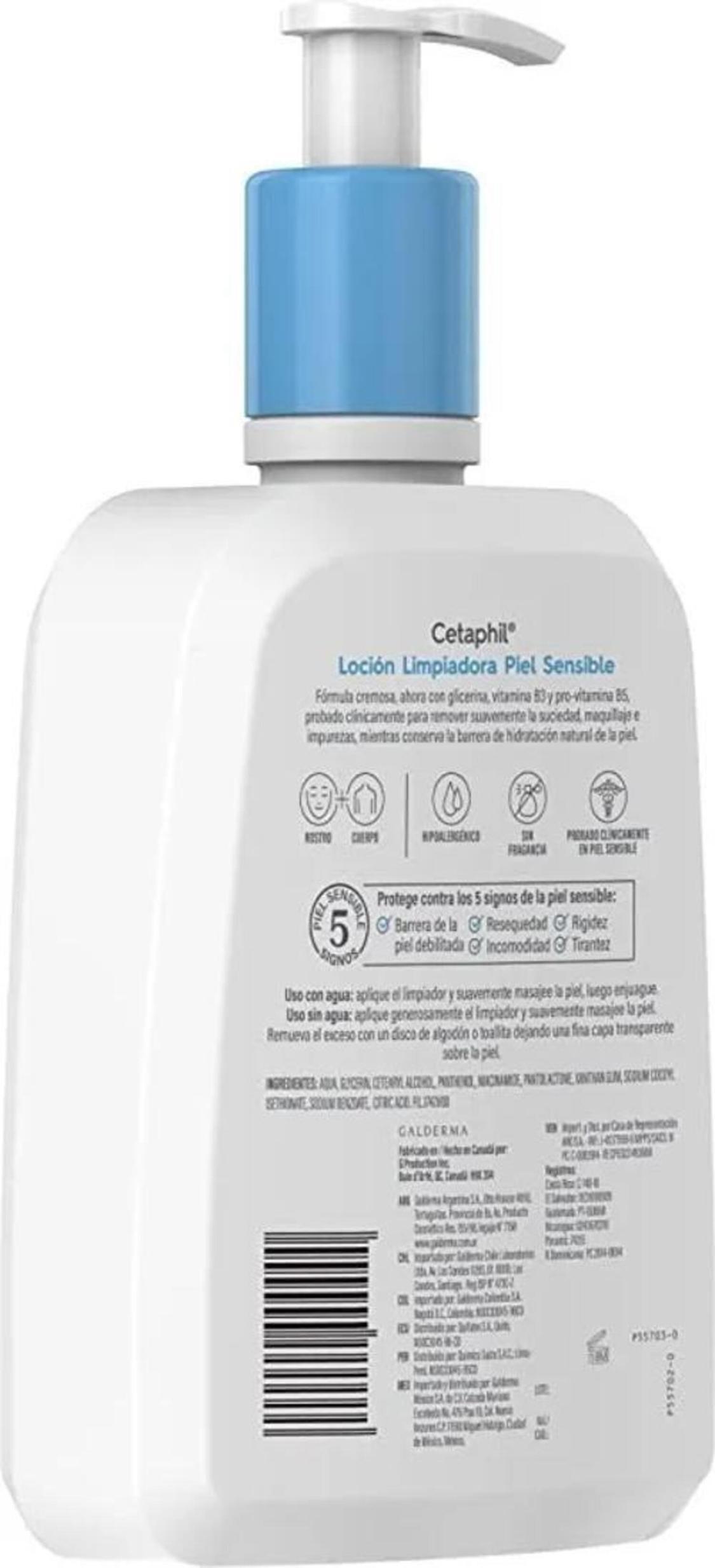 Foto 4 pulgar | Loción Limpiadora Facial Cetaphil color Blanco 473 ml