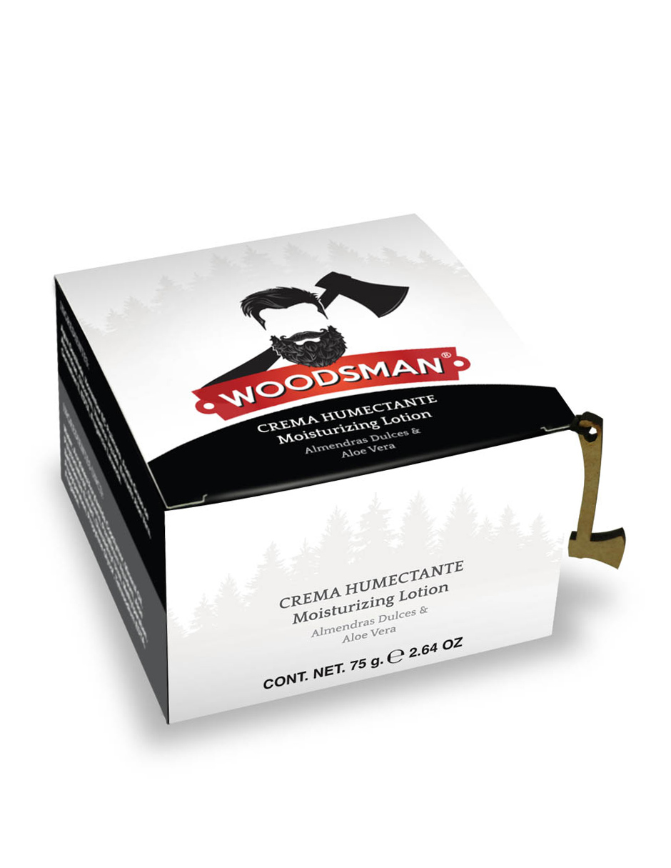 Crema Humectante Woodsman con Almendras Dulces y Aloe Vera 75 g