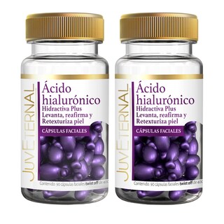 Foto 1 | Cápsulas Faciales de Ácido Hialurónico Juveternal 2x1 90 cápsulas c/u Twist-Off Hidrata Rellena y Suaviza tu Piel