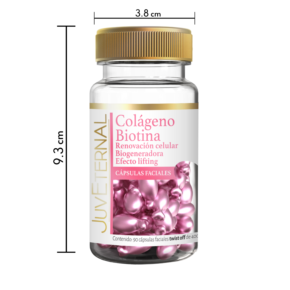 Foto 7 | Cápsulas Faciales Colágeno Biotina Juveternal Paquete 3 Pizas 90 Cápssulas c/u Efecto Lifting Biogenerador