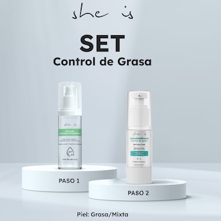 Foto 2 | Kit Facial She is Skincare Control de Grasa Gel-crema + Espuma Dermolimpiadora